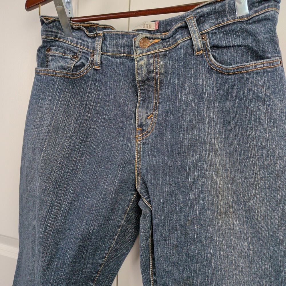 Levis 550 Relaxed Boot Cut Jeans Blue Denim Medium Wash 12P Y2K Western